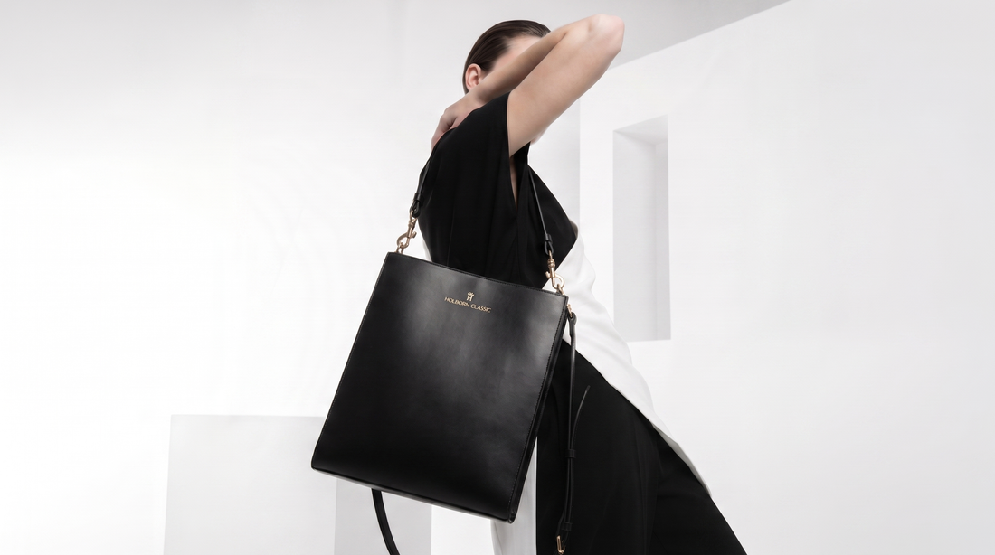 The Vertical Tote in Black: Sleek Functionality from Holborn Classic