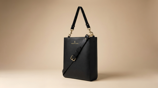 The Vertical Tote in Black: Your New Everyday Power Bag