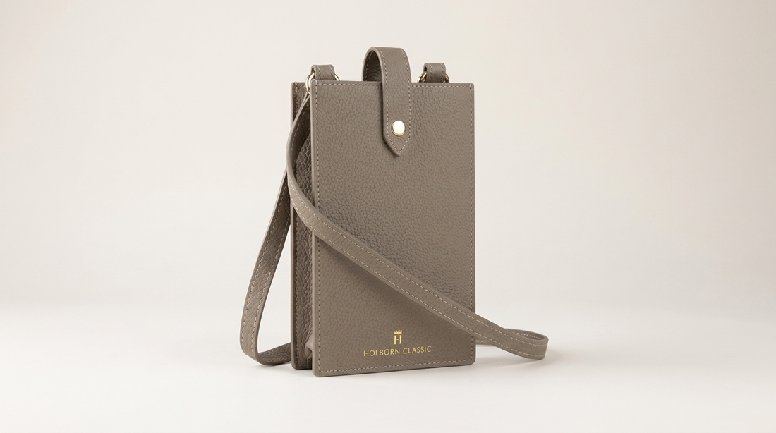 Bella Leather Phone Pouch in Grey: The Chic Everyday Essential Your Wardrobe Is Missing
